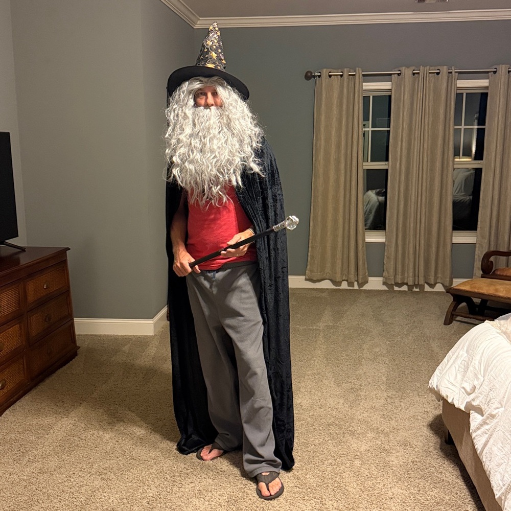 Wizard Costume with Hat and Beard
